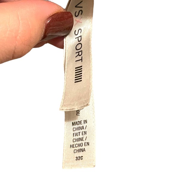 Victoria's Secret VSX Sport Bra | Underwire | Lightly Lined | Pink Black | 32C - Picture 6 of 7